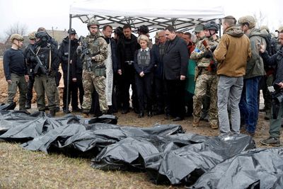Mayor of Ukraine's Bucha says 403 bodies found so far
