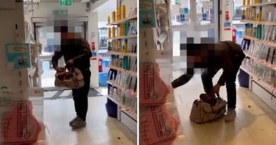 Shoplifter caught 'brazenly' filling his bag with products from Boots before walking out of store