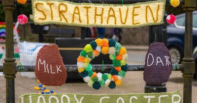 Knitting Ninjas yarnbomb Lanarkshire town in stunning Easter display