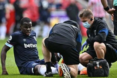 West Ham fear Kurt Zouma could miss REST OF SEASON with ankle injury suffered against Brentford