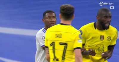 Furious Antonio Rudiger rejects David Alaba gesture after Real Madrid break Chelsea hearts