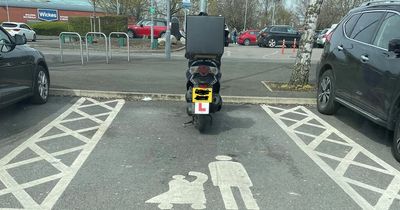 Mum livid as selfish scooter rider nabs Fenton Aldi parent and child bay