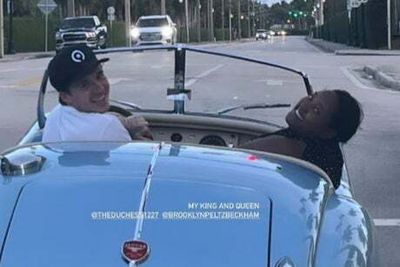 Brooklyn Beckham takes Nicola Peltz’s best friend for a ride in their new $500k vintage Jaguar