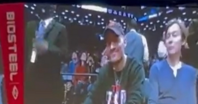 Watch as Dermot Kennedy appears on jumbotron at NBA game