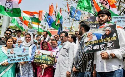 In Rajasthan, Congress stages protests for national project status for ERCP