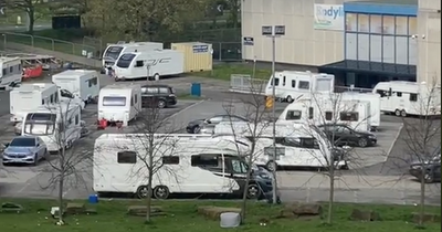 Anger as Leeds leisure centre forced to shut after travellers take over car park