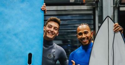 Lewis Hamilton and George Russell partnership blossoms as youngster challenged to skydive