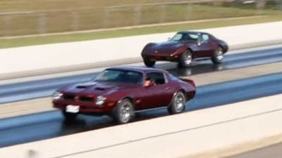 '74 Corvette Drag Races '76 Pontiac Firebird In A Slow V8 Showdown