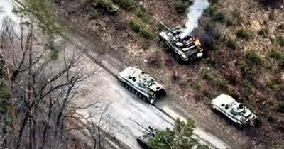 Panicking Russian tank crew 'blow up their own comrades' during Ukrainian ambush