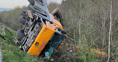 Live updates as overturned crane closes A42