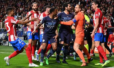 Felipe sent off late as Manchester City battle past feisty Atlético Madrid