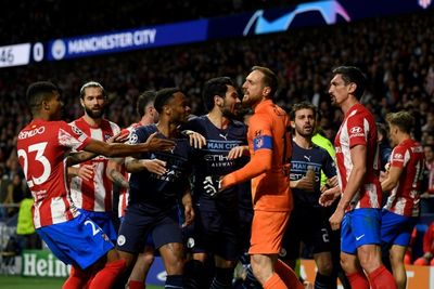 Man City see off Atletico in fiery clash to reach semi-finals