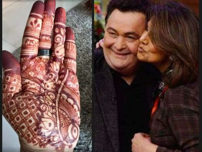 Ranbir Kapoor-Alia Bhatt wedding: Neetu Kapoor pays tribute to Rishi Kapoor; incorporates late husband's name in her mehendi design