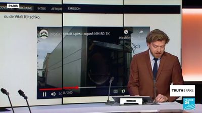 Fake images of Russian 'mobile crematorium' in Ukraine