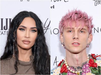 Awkward video shows unimpressed Megan Fox swerving fiancé Machine Gun Kelly’s kiss on red carpet