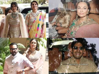 Ranbir Kapoor-Alia Bhatt Wedding: Neetu Kapoor, Soni Razdan and guests arrive in style for white and gold theme wedding ceremony