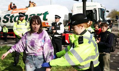 Just Stop Oil protesters scale fuel tanker in west London to block M4 access