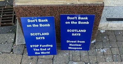 Three Ayrshire bank branches targeted by CND protesters