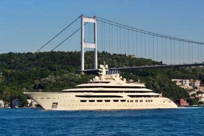 Massive superyacht ‘owned by sister of Russian oligarch Alisher Usmanov’ is seized in Hamburg