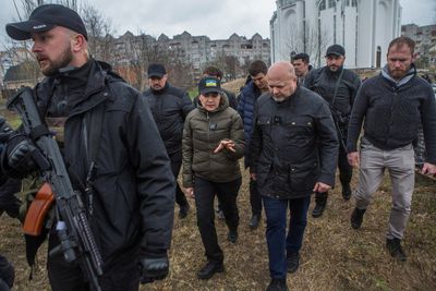 Chief ICC prosecutor declares Ukraine a ‘crime scene’ after visiting Bucha to investigate Russia’s war