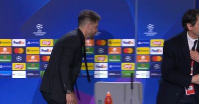 Diego Simeone stormed out of press conference after refusing to answer Man City question