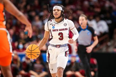 Destanni Henderson couldn’t make South Carolina’s championship parade so Dawn Staley made sure she was there in spirit