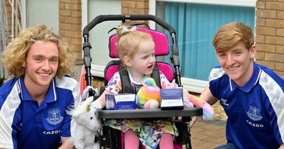 Everton players make special Easter delivery for ill children in Liverpool