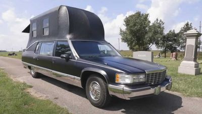 Crazy Cadillac Hearse Gets Creepy Camper Conversion