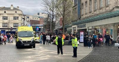 Man nearly 'snaps his back' outside Primark after city centre oil spill