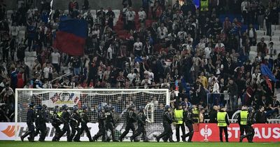 Furious Lyon fans attempt to storm pitch after being thrashed by West Ham