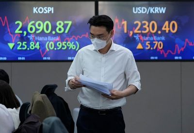 Asian shares fall, trading muted with Good Friday holidays