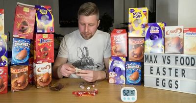 Man eats FIFTEEN Easter eggs in under an hour in 12,000-calorie challenge