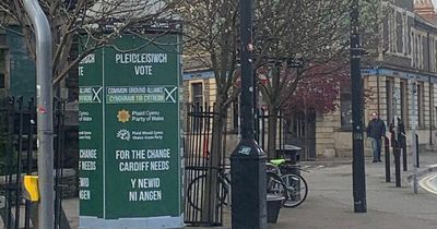 Cardiff council forces advertising firm to remove Plaid Cymru and Green posters