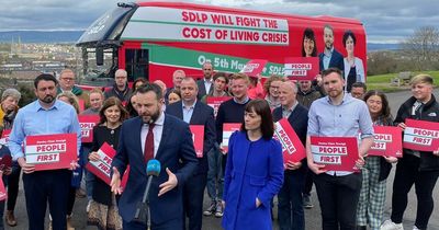 SDLP launches red 'battle bus' for election - but does it look similar to another famous bus?