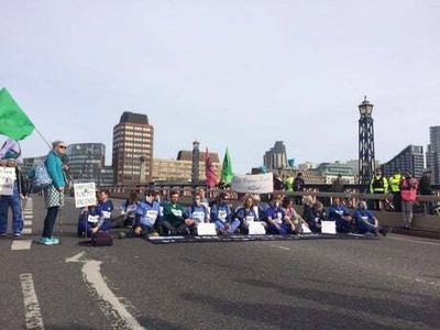 Extinction Rebellion take over bridges bringing central London to standstill