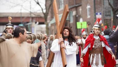 PHOTOS: Stations of the Cross procession moves through Pilsen on Good Friday