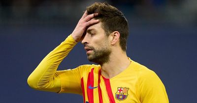 Gerard Pique left with egg on his face after Barcelona's Europa League embarrassment
