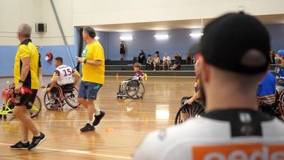 Wheelchair rugby league player Brad Grove's Push the Limits campaign raises money for juniors