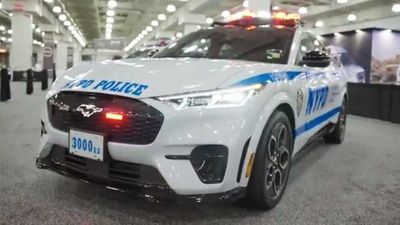 NYPD Unveils New Mustang Mach-E Police Car At New York Auto Show