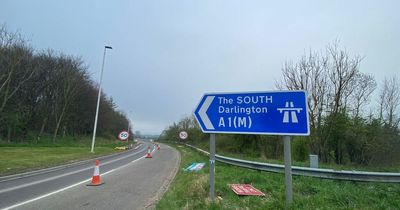 Man dies following horror collision with lorry on the A1 motorway in County Durham