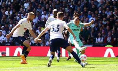 Brighton’s Leandro Trossard strikes late to dent Tottenham’s top-four hopes