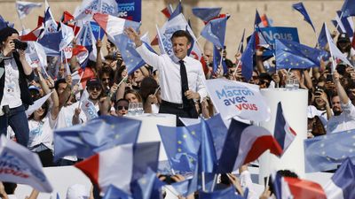 Borrowing from the left, Macron signals greener pitch at Marseille rally
