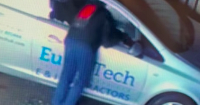 Thugs caught on CCTV smashing windows and breaking into vehicles at Scots industrial estate