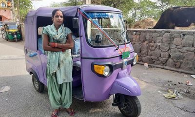 Women with electric rickshaws combat Delhi’s toxic air – and its sexism