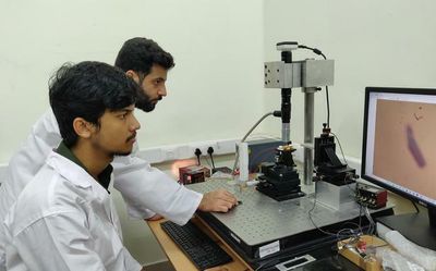 Wavelike phase of electrons seen in fabricated device