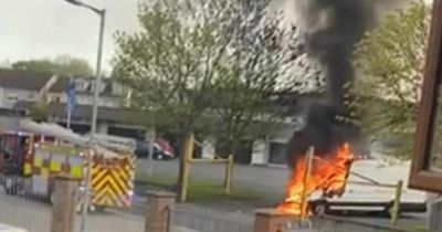 Stolen van set on fire after garda chase in North Dublin