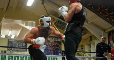 Conor McGregor sparred pal Cian Cowley in first full session back after horror injury