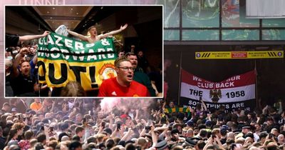 Man Utd fans protest Glazer ownership in their thousands as flares let off at Old Trafford