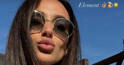 Michelle Keegan looks stunning as she shows off new look while soaking up the sun with a beer