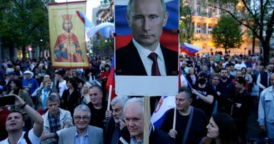 Russia 'co-ordinating support for Ukraine war across Europe' with demos on same day